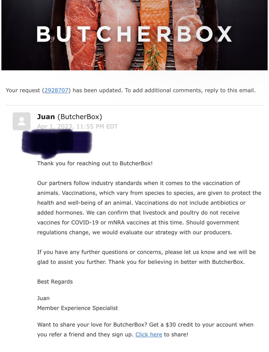 NestLucy's tweet image. Just a heads up. People who buy #grassfed meat from #butcherbox. Looks like if Australia makes it a requirement, these organic ranchers will have to inject mRNA