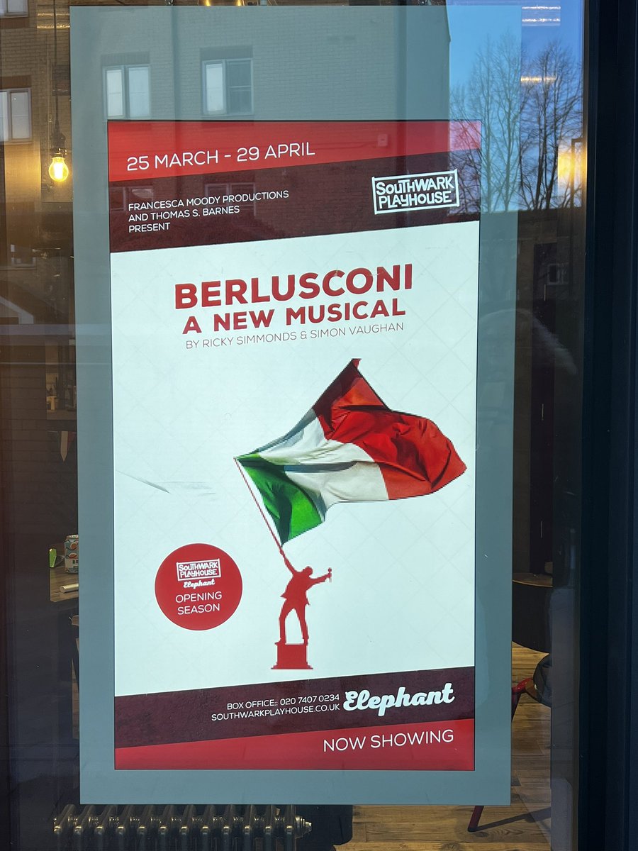 Miss_Molly76's tweet image. Yesterday night I went at @swkplay for #berlusconithemusical.
It’s a good show, no-brainer, and all the cast is tremendous, however I’m extremely disappointed that no one was Italian or has Italian roots.
1/1
