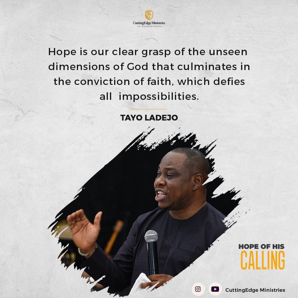 CuttingEdge_NG's tweet photo. Hope, indeed, makes us unashamed because what we look for transcends this temporal time.
Our hope is in the eternal God!
Watch the sermon here - https://t.co/I4hViLMdBI
#ChurchOnAir
#UnveilingExcerpts
#TheGoverningChurch https://t.co/12CWUS5CcV