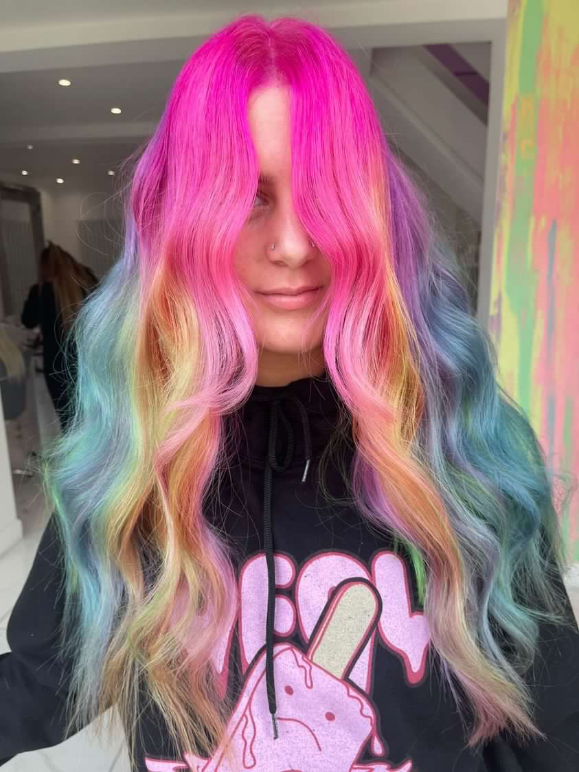 Directionshair's tweet photo. This is your reminder to get your orders in before the #Easter weekend 🤑

IG  Vanity Doll Salon using a rainbow of Directions 🌈

🛒 https://t.co/ZMkRzXYh3w

#directionshair #directionshaircolour #semipermanent #hair #haircolour #vegan #colour #hairdye #veganhair #crueltyfree https://t.co/65lwdGKDwr
