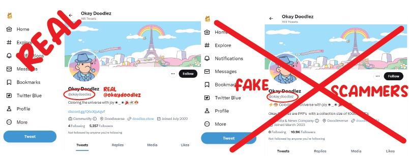AdamEdwin8's tweet photo. ⚠️ Scam Alert ⚠️
🚨 Rugpull alert 🚨
Someone is using our name and copying our artwork, Just made a Twitter account and posting our stuff copy our website and misleading people by buying followers
Report them and be aware of the possible scam. ⚠️
#NFT #NFTCommunity
#web3co https://t.co/tfo0KQcGk6