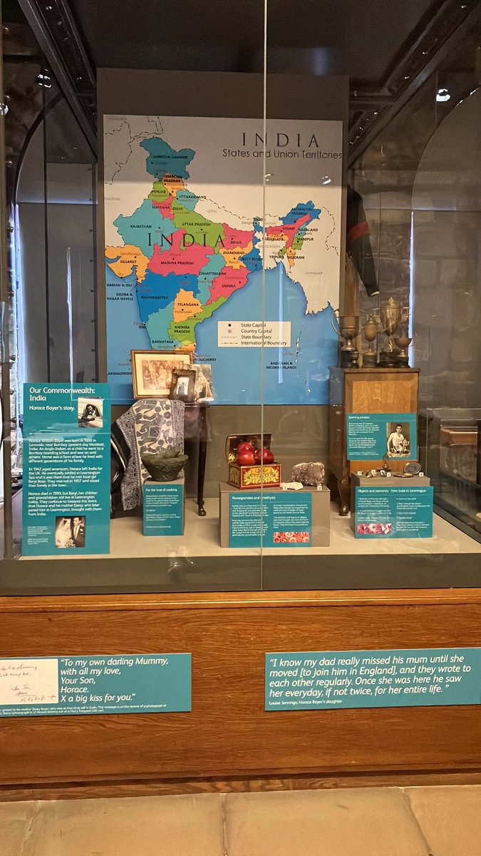 NEW #OurCommonwealth story now on display at Market Hall.  It tells the story of Horace Boyer who was born in India and came to the UK in 1947, settling in Leamington Spa.  Further details of Horace's story can be found on the @OurWarwickshire ourwarwickshire.org.uk/content/articl…