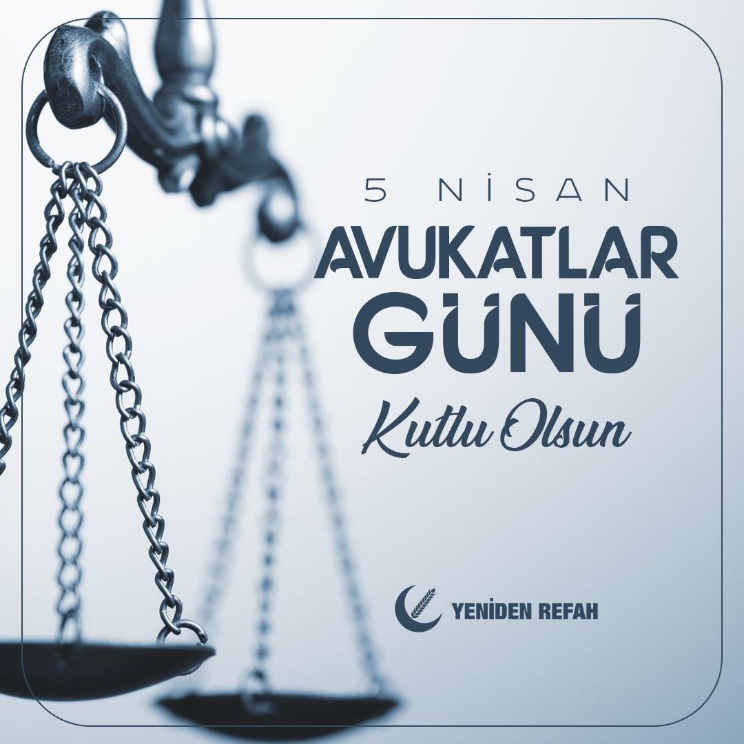 Hak ve adalet için mücadele eden, hukukun üstünlüğü ilkesinden sapmayan tüm avukatlarımızın 5 Nisan #AvukatlarGünü kutlu olsun.