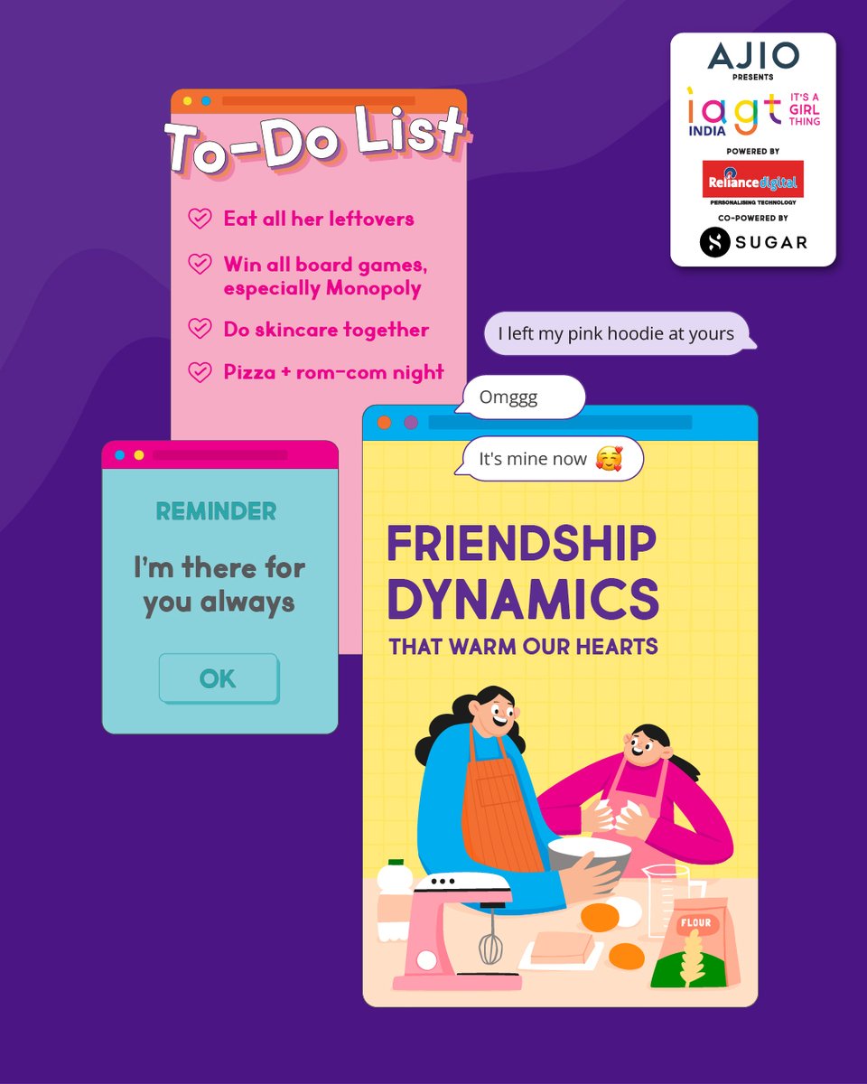 Everyone has that one ride-or-die bestie in their life who just makes your heart go 💓

Celebrate your favourite person &amp; share this with them as a gentle reminder of your love 👀

#IAGT #ItsAGirlThing #friendshipgoals #besties