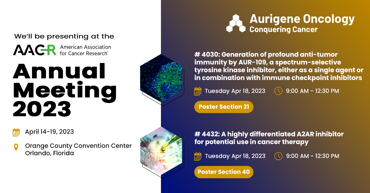 Aurigene Oncology Ltd on Twitter "We invite you to our poster