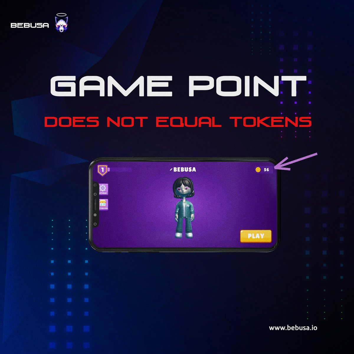 Hi Bebusians !💜

There is a confusion in the chats that game coins will be converted to tokens - this is not true!❌

Game Point does not equal tokens and will not be converted to tokens❗️

Experience and Game Point is needed to be in the top 10 🥇