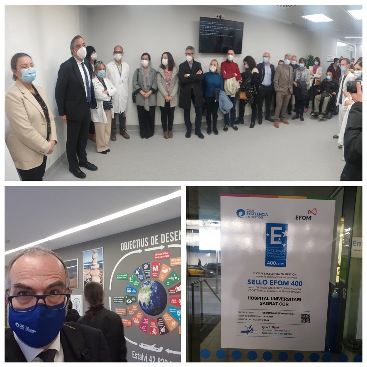 Hoy he tenido el placer de asistir a la inauguración de la remodelación completa de una planta del <a href="/SagratCorHU/">Hospital Universitari Sagrat Cor</a> del grupo <a href="/quironsalud/">quirónsalud</a>  , socio del <a href="/Club_Excelencia/">ClubExcelencia-CEG</a>  y Sello EFQM. ¡¡Felicitaciones a todo el equipo por vuestra firme apuesta por la mejora!!
