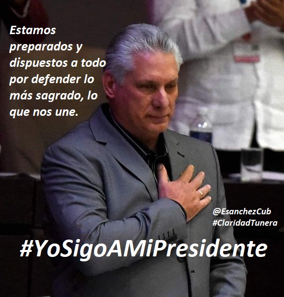 🌵🇨🇺
Nosotros estamos también preparados y dispuestos a todo por defender esta tierra, por eso #YoSigoAMiPresidente <a href="/DiazCanelB/">Miguel Díaz-Canel Bermúdez</a>, y tú?

#Cuba <a href="/DrRobertoMOjeda/">Dr. Roberto Morales Ojeda</a> <a href="/MMarreroCruz/">Manuel Marrero Cruz</a> <a href="/UJCdeCuba/">UJC de Cuba</a> <a href="/agnes_becerra/">Agnes Becerra</a> <a href="/Ana_Hurtado86/">Ana Hurtado</a> #SemanaMayorEnAmor #ClaridadTunera🌵 <a href="/ElbaBallate/">Elba Rosa Pérez Ballate 🌹🇨🇺🌴</a> <a href="/liscuestacuba/">Lis Cuesta</a>