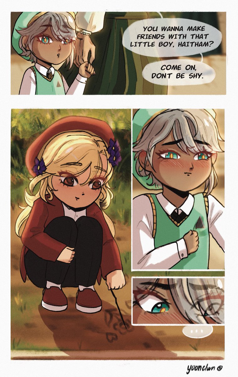 yoonclwn's tweet photo. al-haitham is a shy little bean 

#GenshinImpact #原神 #haikaveh https://t.co/FchadDSfSJ