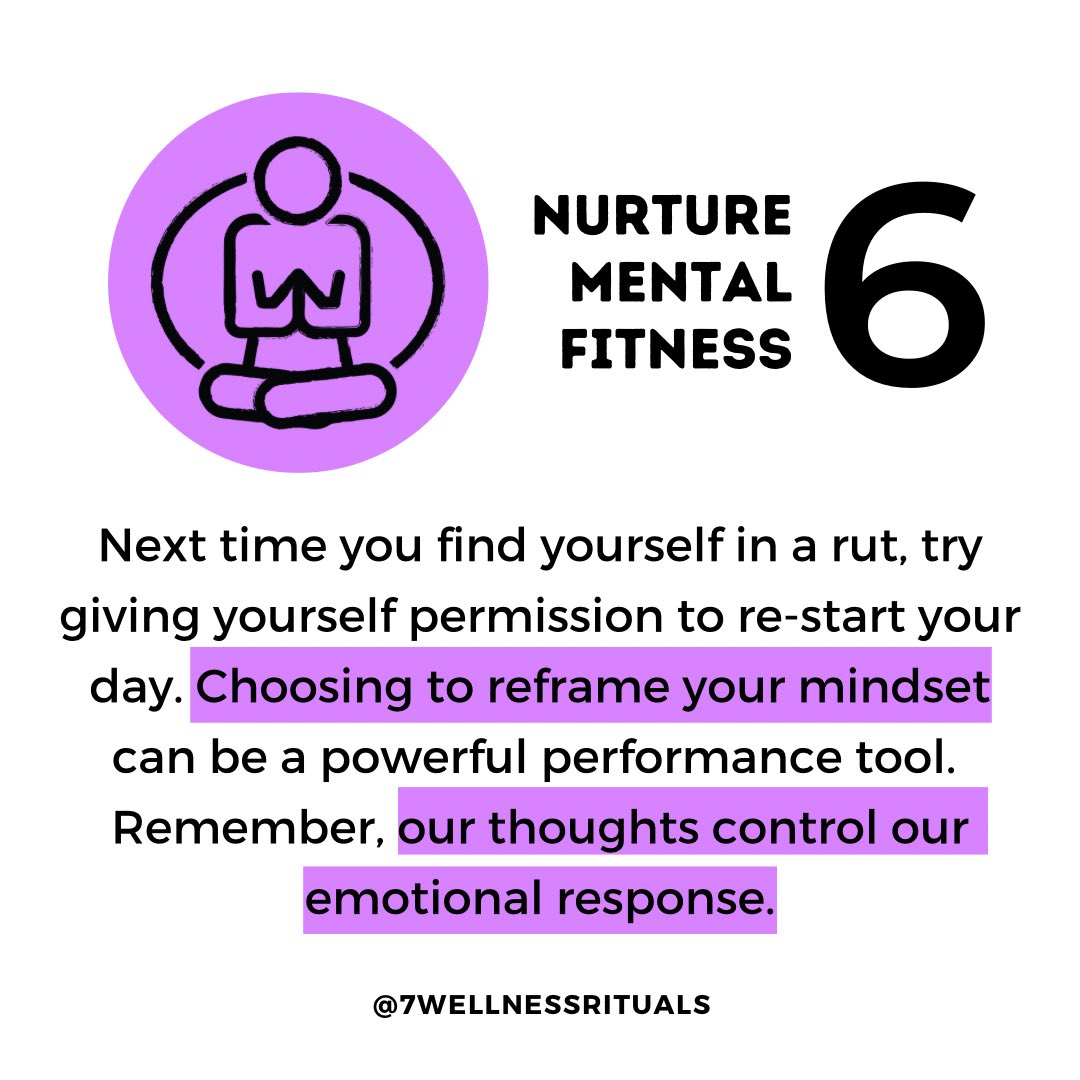 Techniques to develop your mental fitness are essential to protecting and supporting your mental health in today’s society.
____
#7WellnessRituals #WellnessRituals #NurtureMentalFitness #MentalFitness #MentalHealth #TakeGoodCare