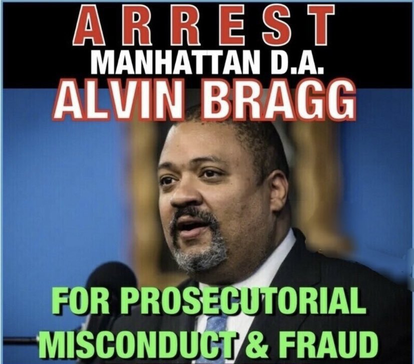 President Trump calls for Alvin Bragg to be prosecuted for leaking information to the press. Should Bragg be locked up for the crime of election interference? Yes or No? 🤷🏻‍♂️