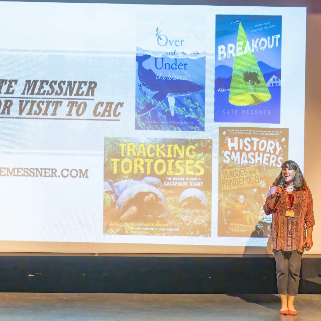 cactweets's tweet photo. Wow, what a week at #CAC! We were blown away by the talented #KateMessner & her passion for all things #creative. With over 50 bestselling #children's & young adult #books, Kate sparked curiosity and inspired love for #reading and #writing with our students and parents. 📚 https://t.co/MVqSMAR9GJ