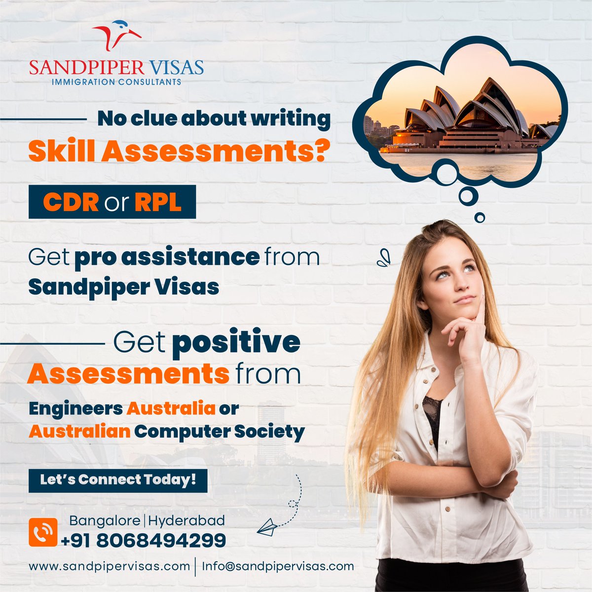 Get pro assistance from #SandpiperVisas for CDR or RPL & get positive assessments from Engineers Australia or #AustralianComputeSociety. Call Today
☎️8068494299
🌐sandpipervisas.com
#migrationskillassessment #australiangovernment #australia #engineersaustralia #writingskill