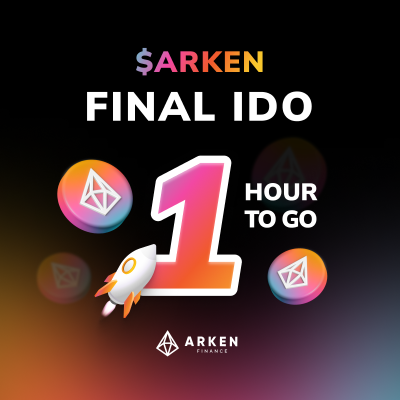 ArkenFinance's tweet photo. 🚨 1 hour before $ARKEN last IDO round! 
Don't miss this chance! 

👉 https://t.co/6Mz2FbRIrf

#Arbitrum #IDO #ARKEN https://t.co/52gEqnuN9i