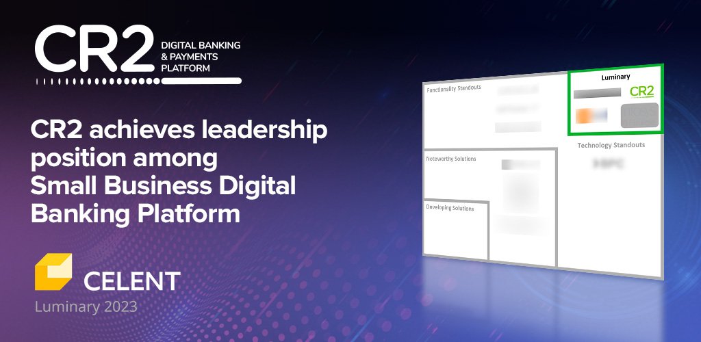 CR2 recognised as a Leader by Celent!

“Excellence in small business digital banking worldwide has the potential to drive economic growth, innovation, and financial inclusion.”

Read the full report here - lnkd.in/exCpv-yq