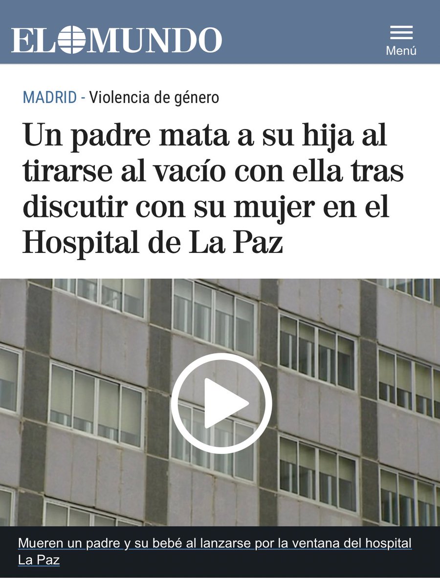 PedroOtamendi's tweet photo. Un padre mata a su hija al tirarse al vacío con ella.

Una madre cae desde un quinto piso con su hija en brazos.

Periodismo.🤦🏻‍♂️ https://t.co/aOgO3XG0rf
