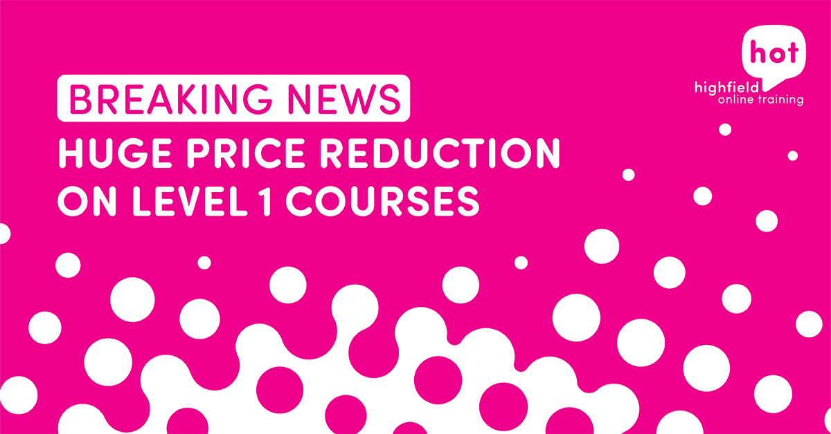 askhighfield's tweet photo. Great news - the price of our level 1 online training courses have been reduced by a massive 25%.

Go to https://t.co/tAG0uVWB7Z for full information on our level 1 courses and take advantage of these new prices.

#elearning #onlinetraining #level1training https://t.co/0iqsLNTZzR