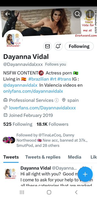 Vote for
@Dayannavidalxxx
at
https://t.co/k5bfDnMQAe 
2023

#EroAward2023
#trans #ts #tg #transgirl #transwomen