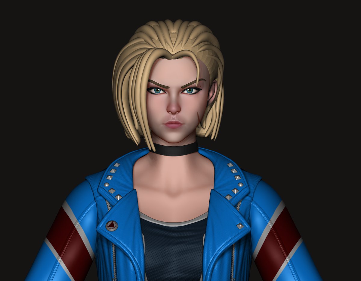 Nando_Sonny's tweet image. cammy face #workonprogress #zbrush #3dmodeling