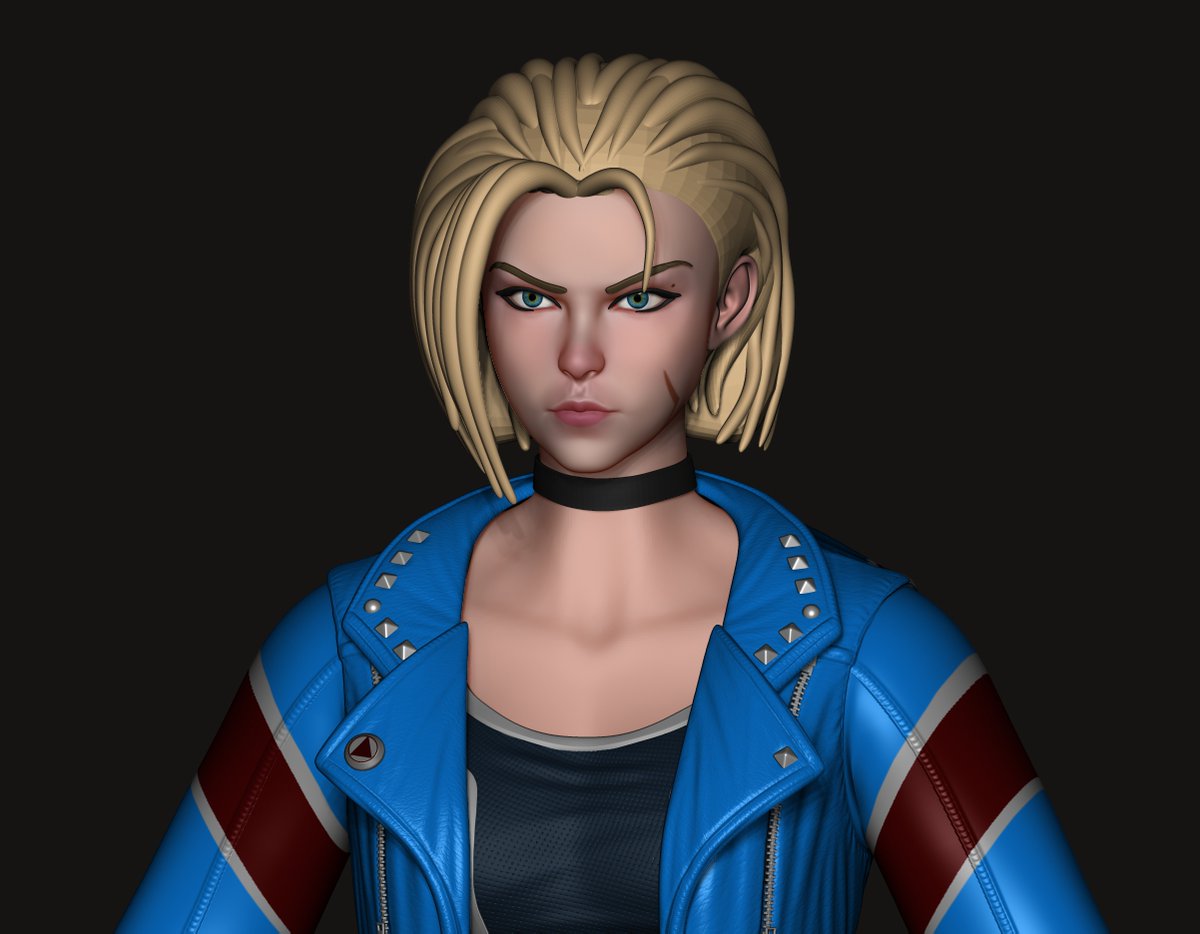 Nando_Sonny's tweet image. cammy face #workonprogress #zbrush #3dmodeling