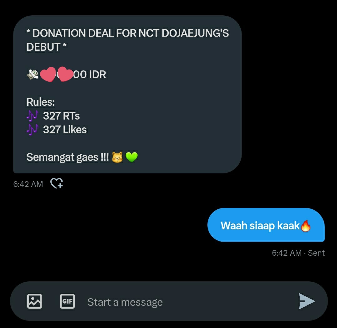 DJJ_TeamINA's tweet image. DONATION DEALS FOR NCT DOJAEJUNG&apos;S DEBUT from @ey_jeffrey

Rules:
🎶  327 RTs
🎶  327 Likes
🔗 Tweet dibawah ini 

Semangat gaes !!! 😽 💚 #NCTDOJAEJUNG #DOJAEJUNG