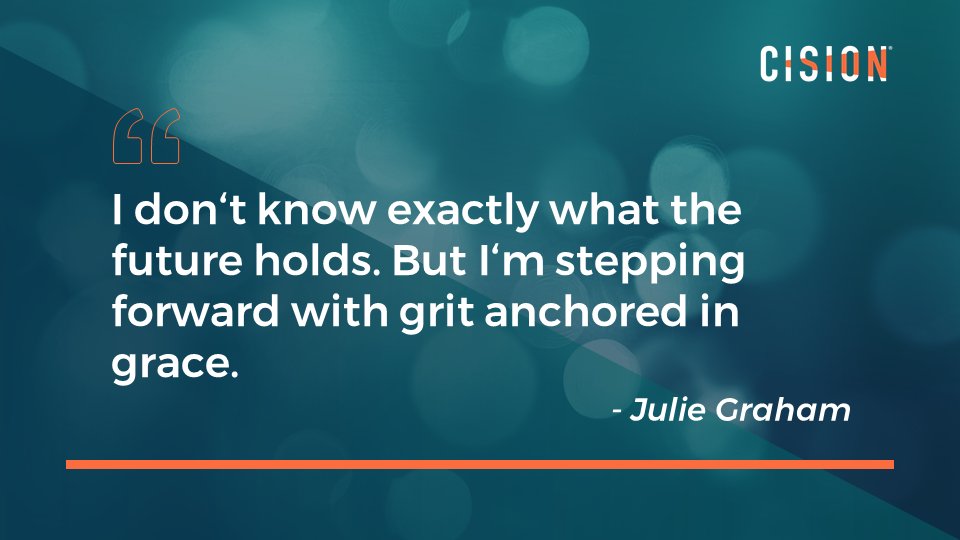 CisionB's tweet photo. I don't know exactly what the future holds. But I'm stepping forward with grit anchored in grace. - Julie Graham

#motivationalquote #wednesdaymotivation #quote #inspirationalquote #wednesdayquotes https://t.co/2BScFE1Id1