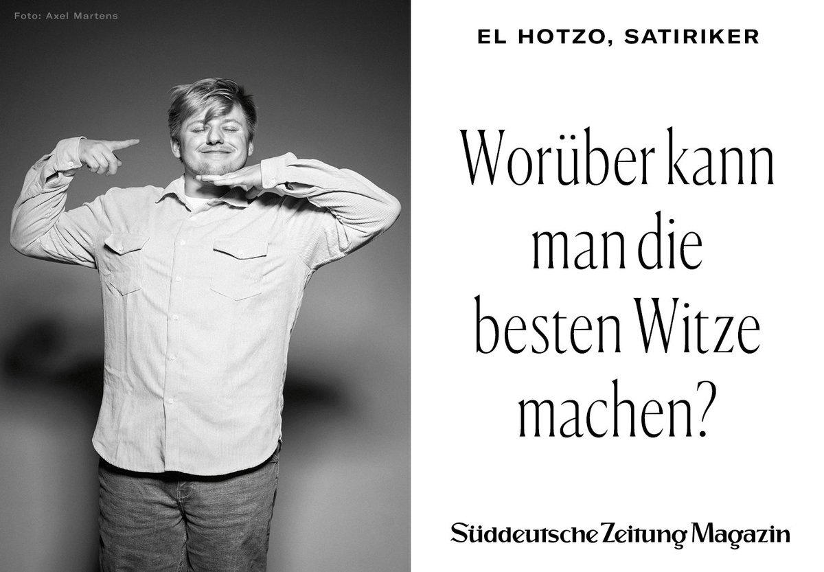 SZ Magazin (@szmagazin) on Twitter photo .<a href="/elhotzo/">E L H O T Z O</a> im Interview ohne Worte – am Donnerstag im neuen Heft in der <a href="/SZ/">Süddeutsche Zeitung</a> und unter sz-magazin.de .<a href="/elhotzo/">E L H O T Z O</a> im Interview ohne Worte – am Donnerstag im neuen Heft in der <a href="/SZ/">Süddeutsche Zeitung</a> und unter sz-magazin.de