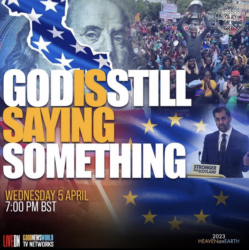 TGNWOfficial's tweet photo. Tune in for ‘GOD IS STILL SAYING SOMETHING’ tonight at 7PM BST, LIVE across the GoodNewsWorld TV Network. 

#UebertAngel #GoodNewsWorld #GoodNewsNation #Prophecy #Wednesday https://t.co/gr4U40aRTS
