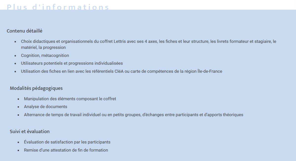 CDRIML_IDF's tweet image. [PLACES DISPONIBLES]
➡️Votre structure possède le coffret LETTRIS ?
Venez découvrir comment l&apos;utiliser avec les publics adultes/jeunes en difficulté avec la lecture et l’écriture du français. 
🗓️Mardi 27 juin au CAFOC de Créteil
📌Inscriptions : forms.gle/pQu1eBWRBEDktB…
#CDRIML