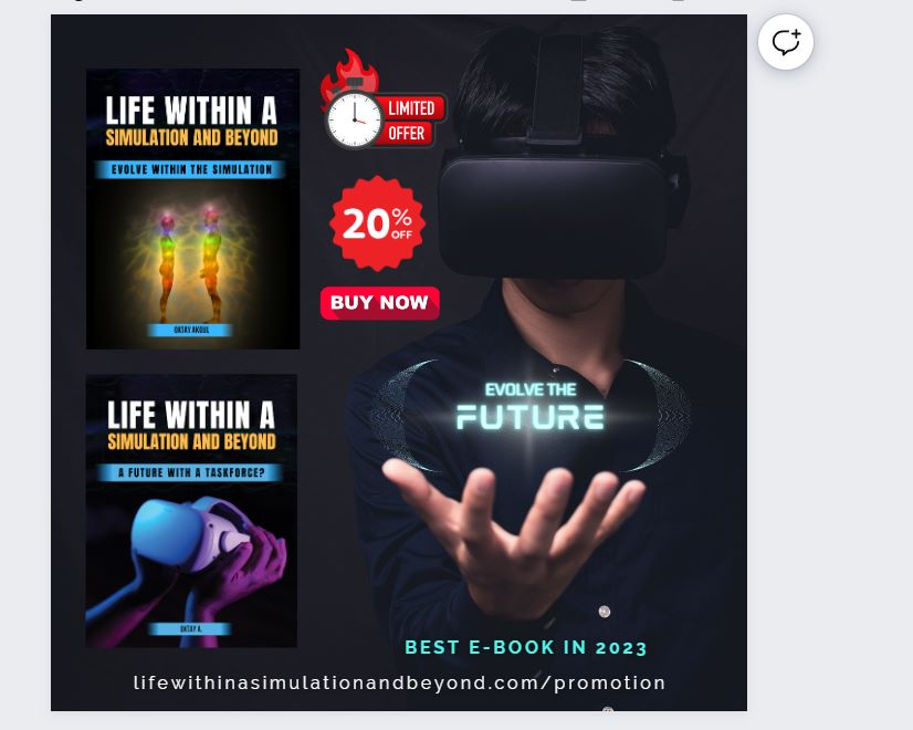 Simulation369's tweet image. Virtual reality technology is advancing rapidly, and it&apos;s not hard to imagine a future where we spend more time in simulated worlds than in the physical one. 🌎 #VirtualReality #AugmentedReality&quot;
buy know 🤗😍lifewithinasimulationandbeyond.com/promotion/?cou…