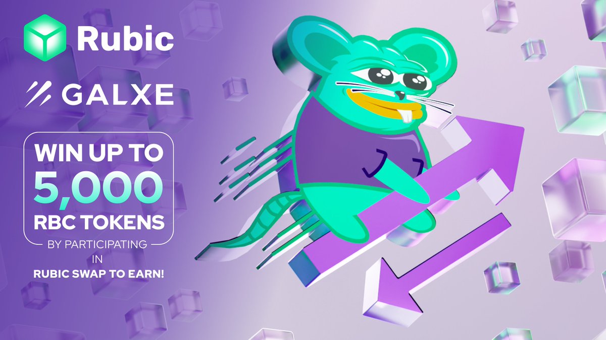 Adding a unique twist to the trend, Rubic is launching #SwapToEarn! Get nice rewards in RBC for completing swaps at rubic.exchange.

📢 Rubic's Announcement Campaign for the #SwapToEarn feature with $25,000 worth of rewards is launching on April 5th - powered by <a href="/Galxe/">Galxe</a>!