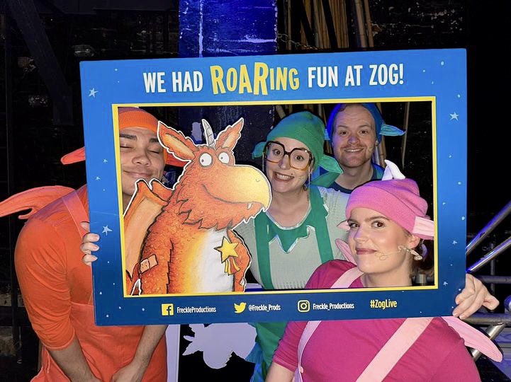 The ZOG lot have arrived at <a href="/BristolOldVic/">Bristol Old Vic</a> 🔥🐲 

Find our selfie frames in the theatre foyer to take your own snaps 📸

ZogLive.com