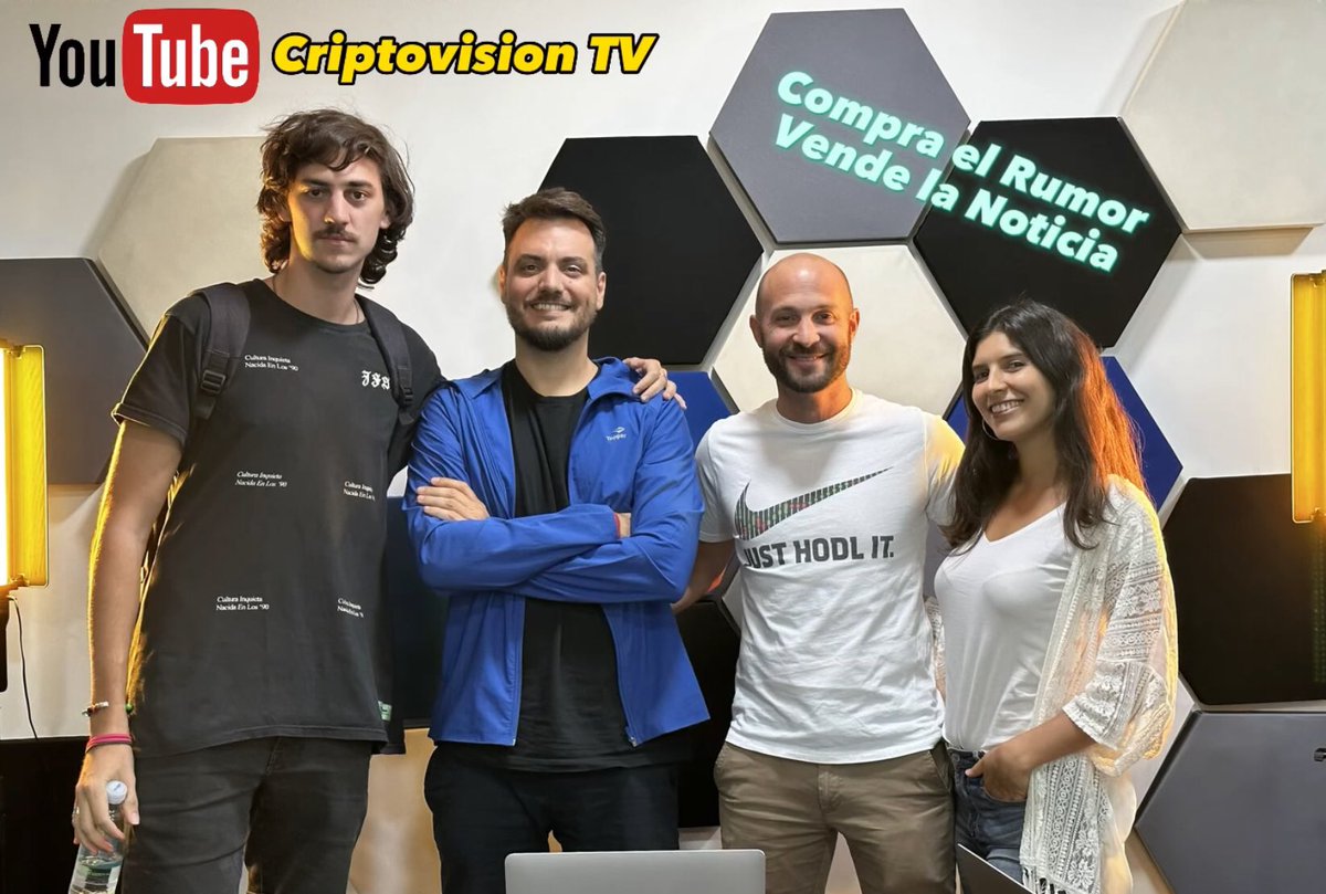 criptovisiontv's tweet photo. Buen día Criptovisionarios!!

Hoy es miércoles y la gran comunidad cripto lo sabe 🔥

Desde las 18 #CompraElRumor 🍿
El resumen semanal de noticias de #Criptovision 🚀

Con @MartinFerratto @iapezteguia @stephiecherni y un invitado de lujo: #JovenInversor ❤️

➡️  https://t.co/N57GMmXu0Q

Nos acompañan:
@InversorGlobal @globiance @exnesslatam @NodleNetwork