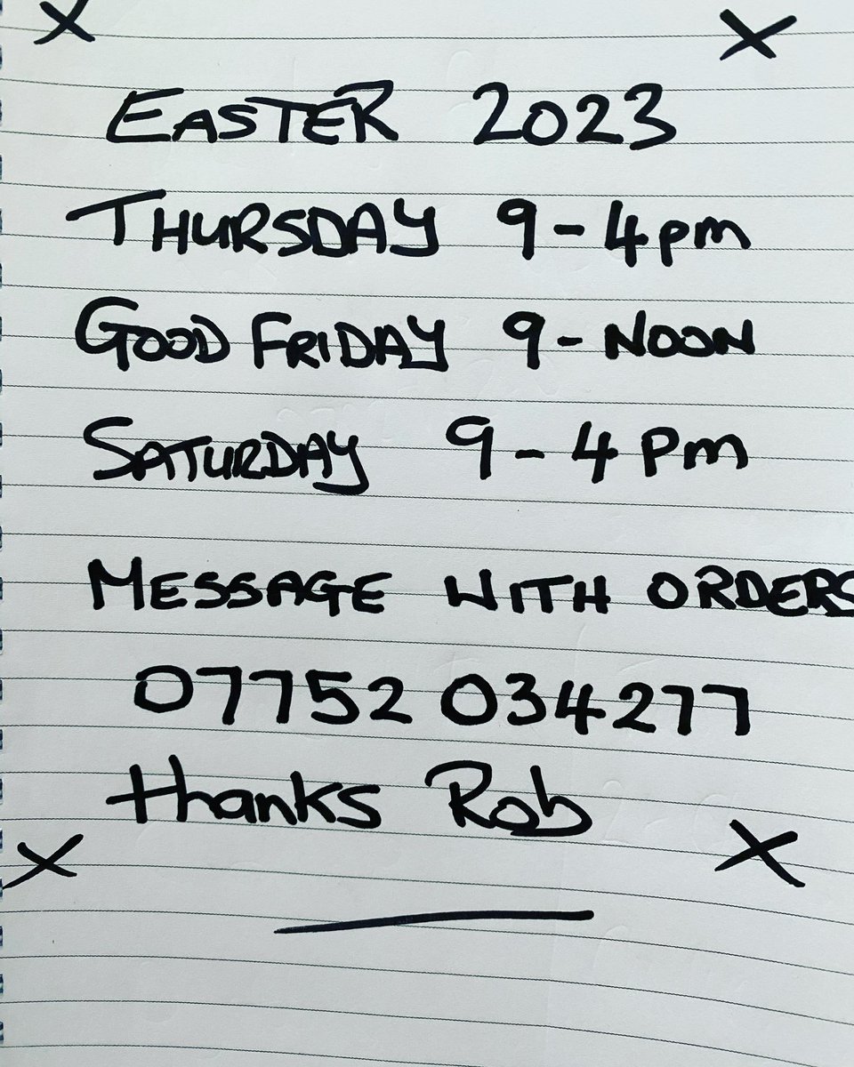 Easter opening times 🐣🐟👍🏻