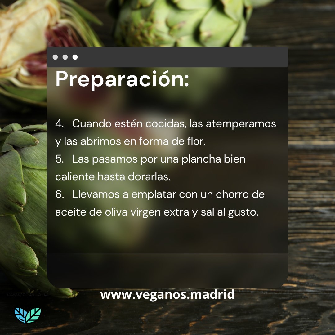 VeganosMadrid's tweet photo. 🧐Tienes que probar esta receta con una verdura de temporada
👉 Flores de alcachofa a la plancha
Desliza para ver más
#vegan #vegano #veganfood #veganlife #veganrecipes #alcahofa #verduradetemporada https://t.co/nkfgexQgI0