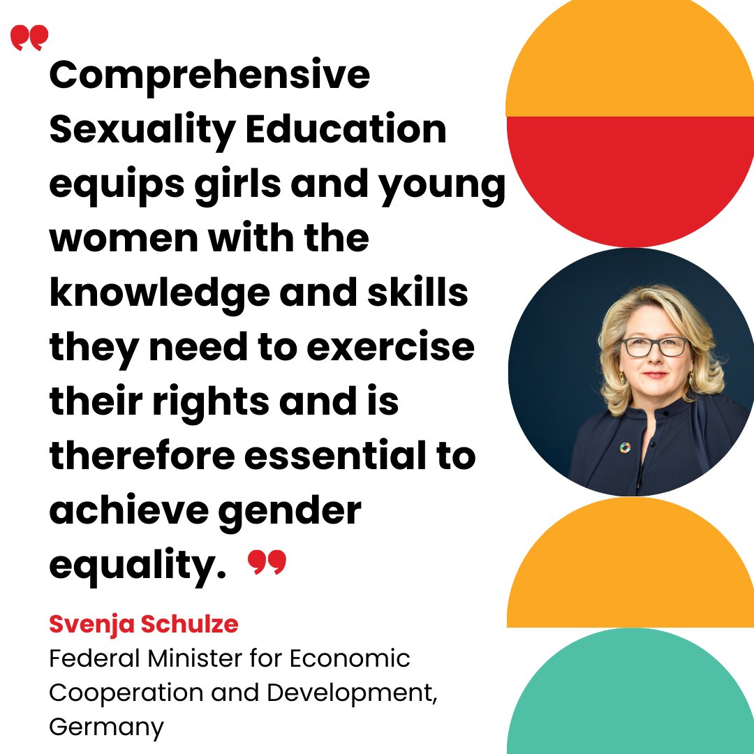 It’s time to make Comprehensive Sexuality Education a priority for gender equality. ✊

Thank you @svenjaschulze68y for speaking out on the important role CSE plays in building a gender equal world for all.

<a href="/BMZ_Bund/">Bundesentwicklungsministerium</a> #SheDecides #Together4CSE