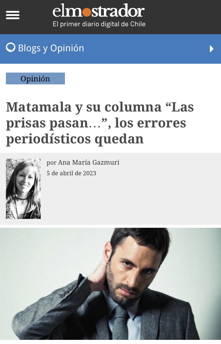 Ana María Gazmuri (@anamariagazmuri) on Twitter photo Acá mi opinión sobre columna de <a href="/DMatamala/">Daniel Matamala</a> “Las prisas pasan…”, Impresentable comparar la precipitada tramitación de #LeyNain_Retamal con la largamente debatida #LeyAntiNarco, cuya indicación que protege usuarios medicinales de Cannabis, fue llevada al TC m.elmostrador.cl/noticias/opini… Acá mi opinión sobre columna de <a href="/DMatamala/">Daniel Matamala</a> “Las prisas pasan…”, Impresentable comparar la precipitada tramitación de #LeyNain_Retamal con la largamente debatida #LeyAntiNarco, cuya indicación que protege usuarios medicinales de Cannabis, fue llevada al TC m.elmostrador.cl/noticias/opini…