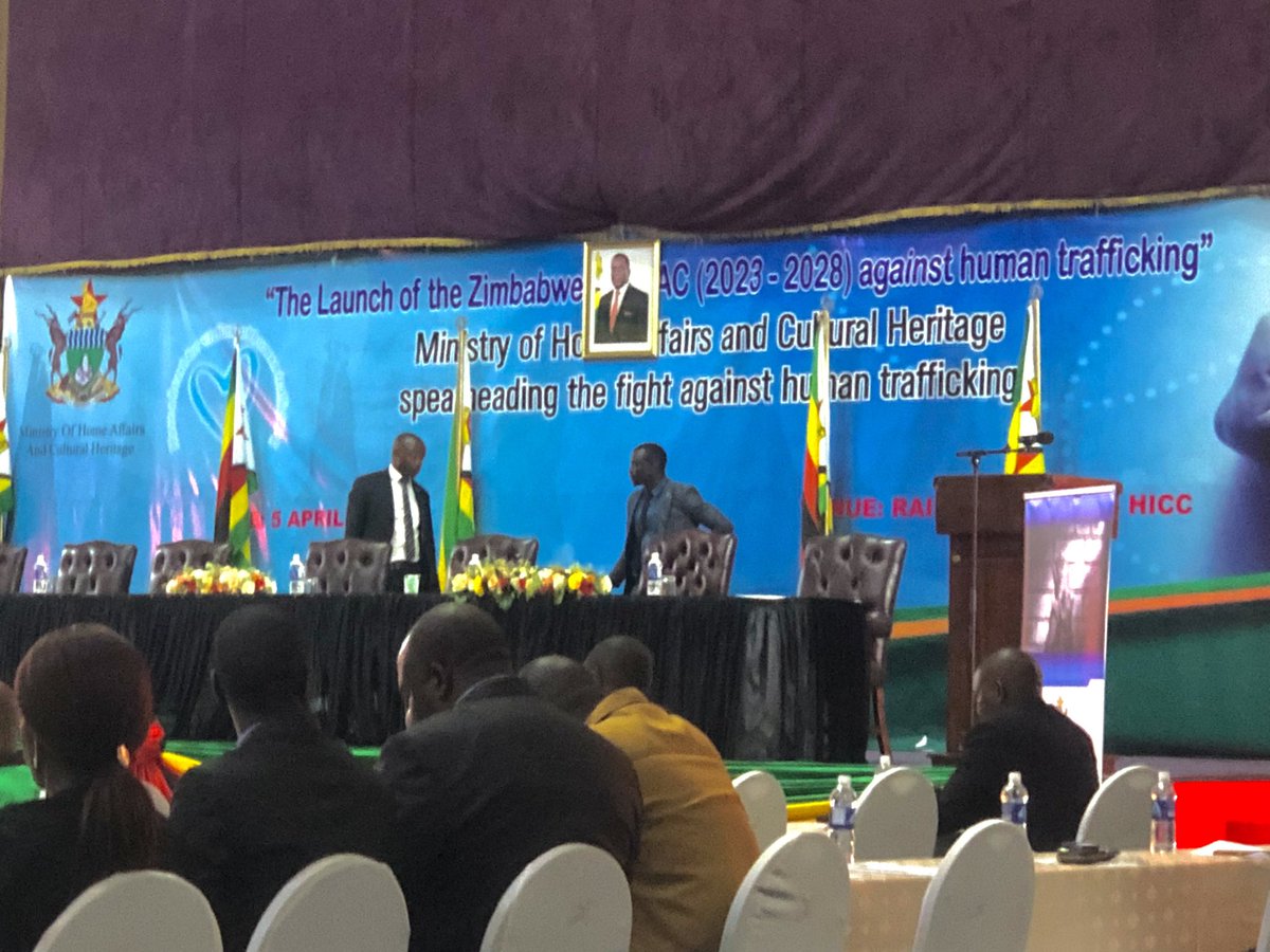 sentinelzim's tweet photo. Zimbabwe launches the National Plan of Action (2023-2028) against human trafficking. @mudzengie @TellZimbabwe @UnitedMissy #HumanTrafficking #zimsentinel https://t.co/Cni4V0Cu5u