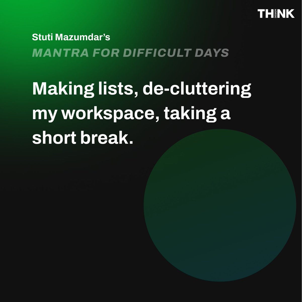 Ready for some mantras for challenging days our team swears by? Here we go!

#team #brainstorm #techniques #thinkdesign