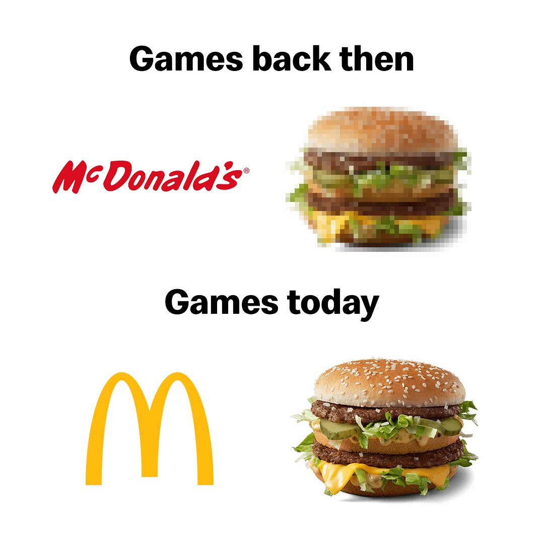 McDonaldsDENews's tweet photo. Graphics come and go. But good gameplay is forever.
#midweekmeme #keepongaming https://t.co/4777MrET9b