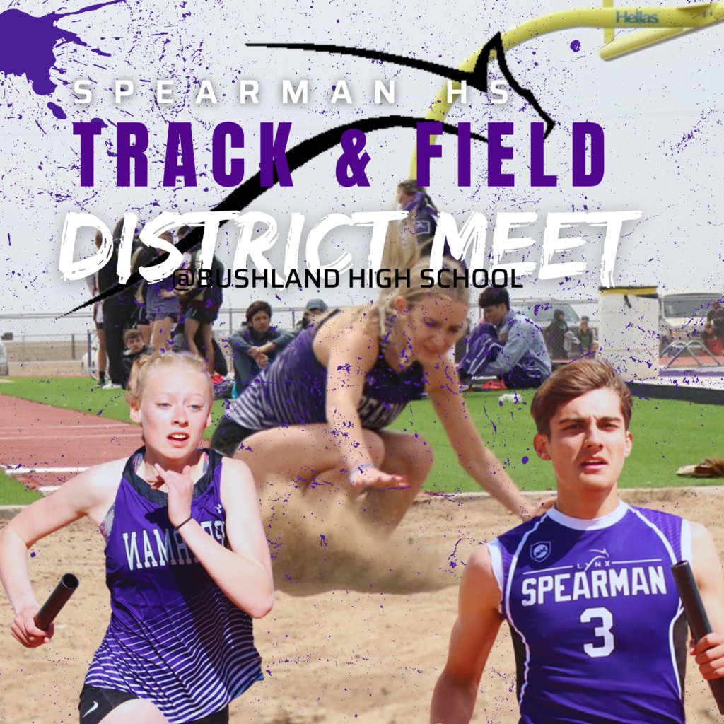 Wishing Track and Field all the best as they participate in today's district meet at Bushland! Go Lynx & Lynxettes!

 #lynxpride #weareSPEARMAN