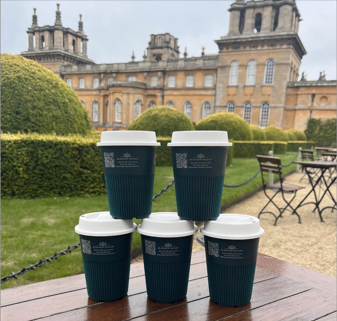 Our Digital Cup Return Platform has been showcased @BlenheimPalace with @Circularandco. creating our blueprint, driving behavioural change, engaging users and delivering data-driven insights. Coming to a coffee shop near you! #returnforreuse #reusablecups #DepositReturn