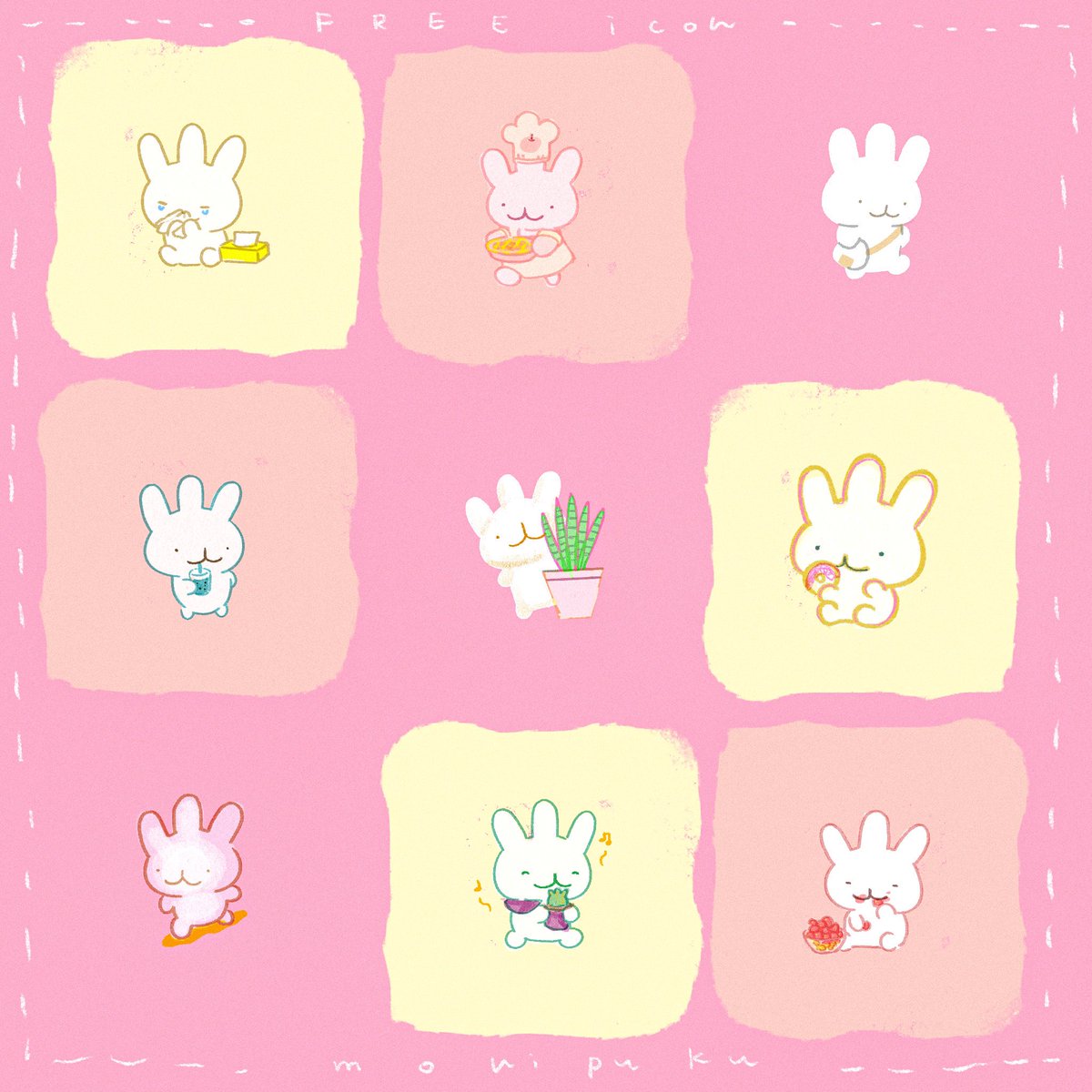 mohipuku's tweet photo. 🥞sns free icon🥞

○ トリミング
×色加工、商用利用など素材としての使用

ご使用の際はプロフィールなどにTwitterIDを記載していただけますとうれしいです🥹

#ぷくしゅん #イラスト #ゆるい絵 #ゆるいイラスト #オリジナルキャラクター #フリーアイコン #Freeicon https://t.co/74cJRN7zcT