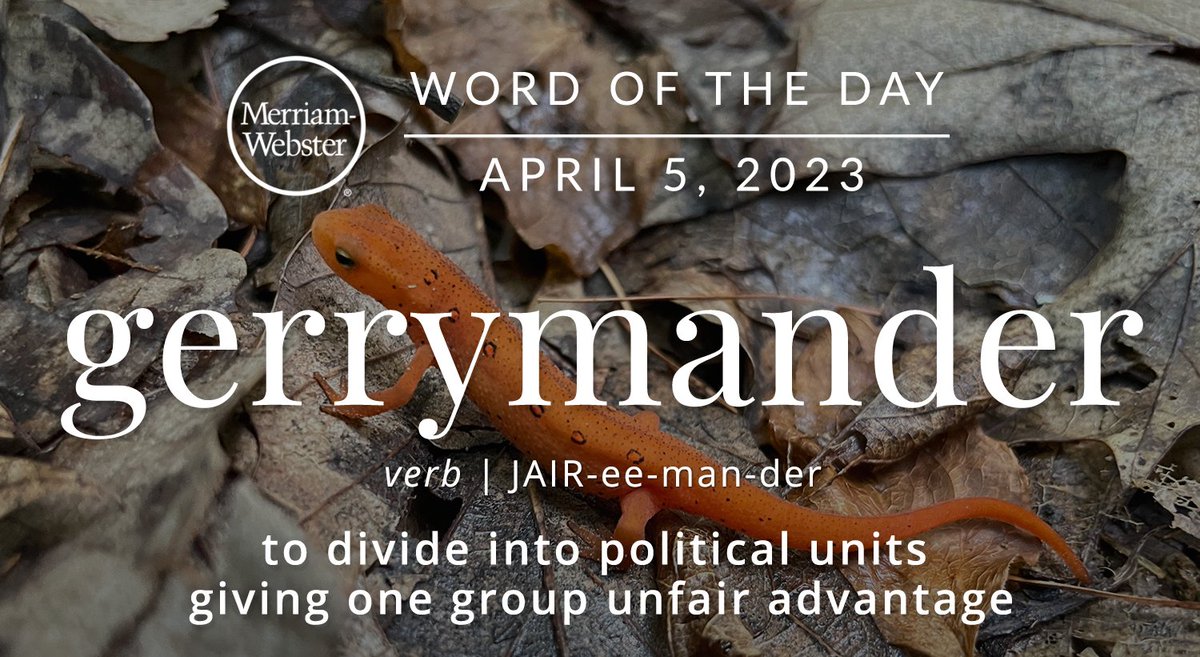 The #WordOfTheDay is 'gerrymander.' 
ow.ly/AQTP50NAjyl