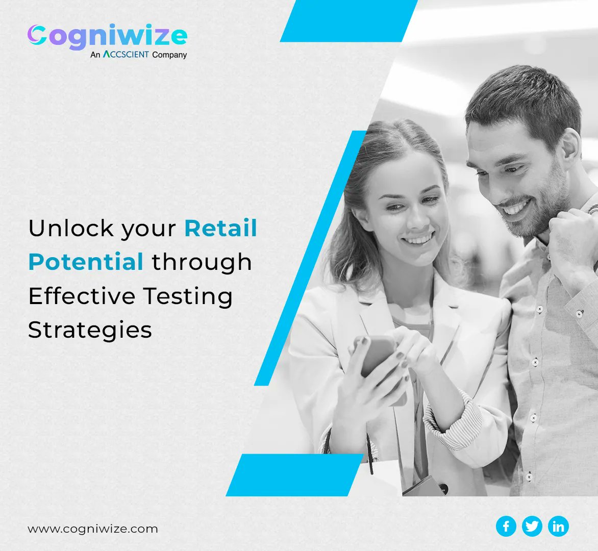 cogniwize's tweet image. Unlock your retail potential with effective testing strategies by @Cogniwize. Our retail testing services use data-driven methods to optimize operations and enhance the customer experience. Learn more: buff.ly/3im4G56 #RetailTesting #DataDriven #CustomerExperience
