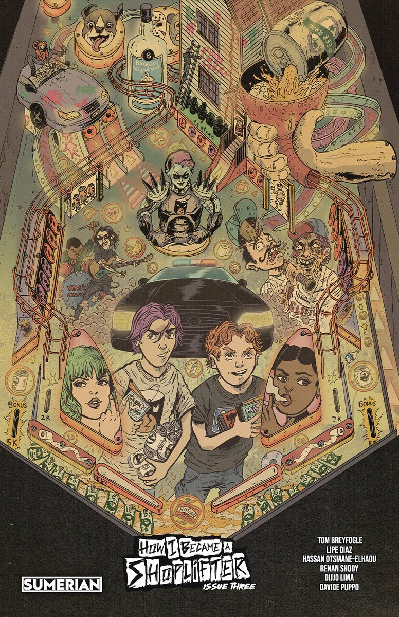 PREVIEWSworld's tweet photo. NEW INTERVIEW! @Tom_Breyfogle gives us a humorous, year-by-year look at juvenile delinquency with HOW I BECAME A SHOPLIFTER from @sumeriancomics. Featuring the final generation before technology took over. C'mon. Relive your unruly adolescence: https://t.co/NydgXOMJoP https://t.co/X6B0UGQmpX