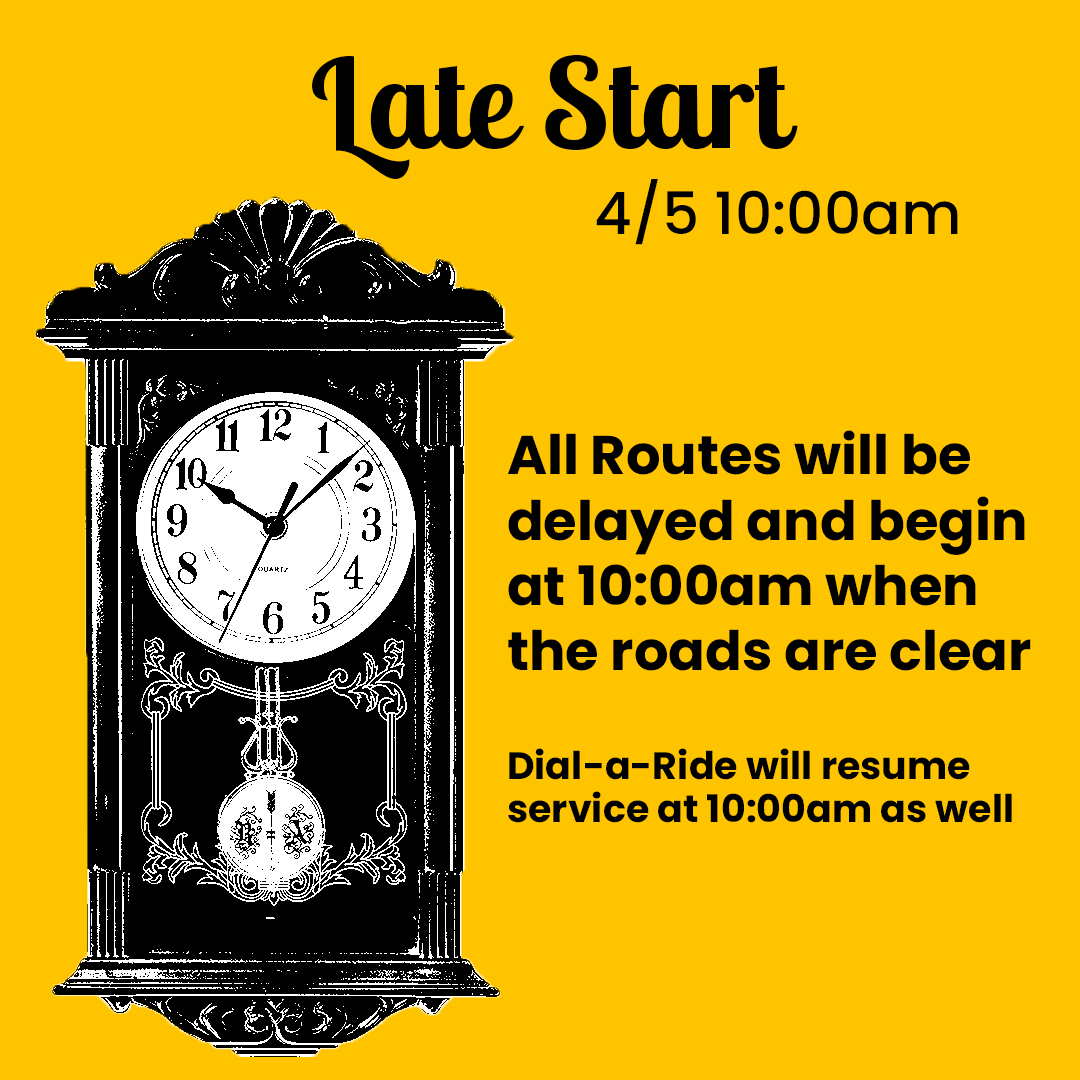 RideCATGF's tweet photo. By 10 the roads should be in better condition and our Dial-a-ride and Bus routes will resume https://t.co/zdMO6b5isY