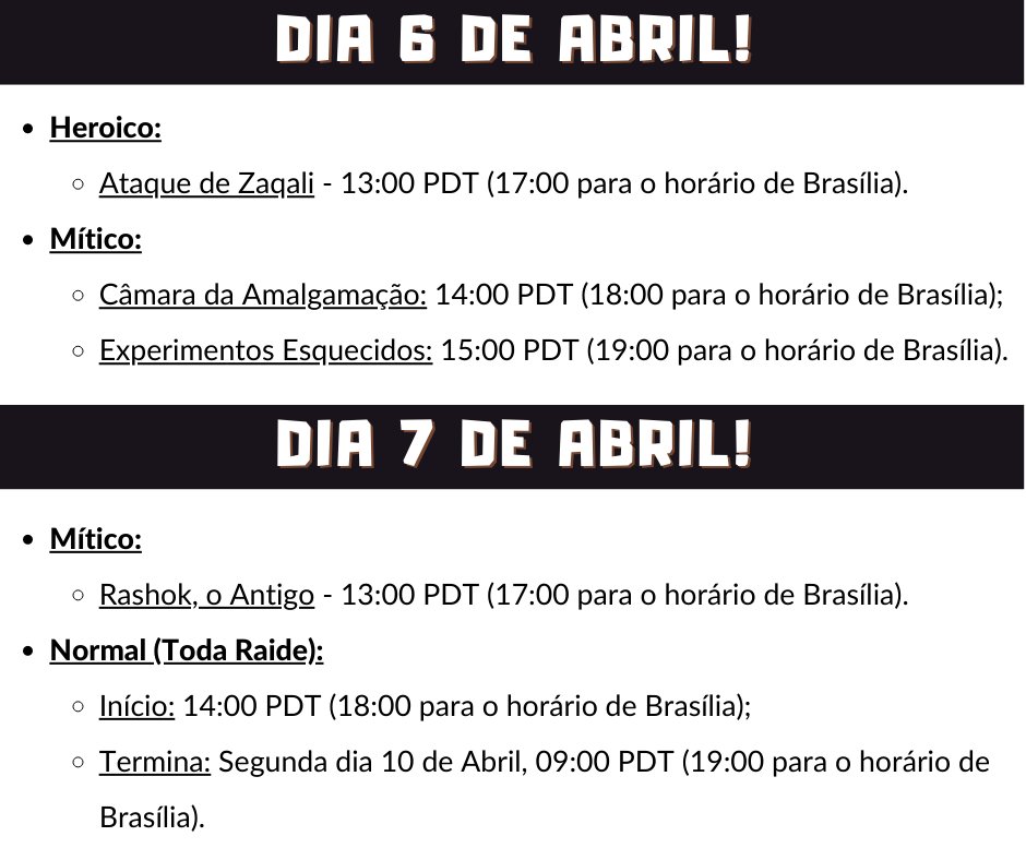 Zenyott_'s tweet photo. [TESTE DA NOVA RAIDE]
Aos interessados de plantão, amanhã tem teste da nova raide no servidor de testes PTR!
Segue os informes com os horários meu povo e bão dia pro cês!
📷📷📷
#Dragonflight  #worldofwarcraft  #aberrus #raidtest https://t.co/KvqKBzYZOE