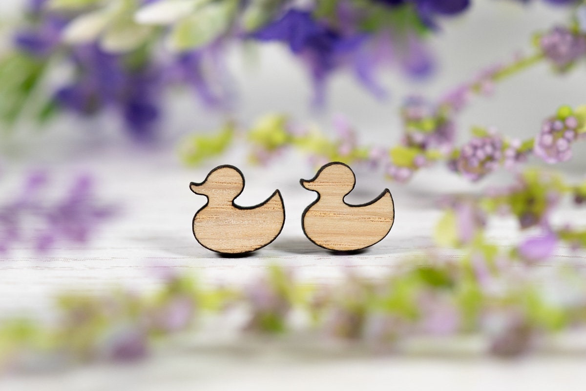 Cute Duck Earrings - Animal Earrings with Hypoallergenic Studs tuppu.net/3708910 #weddingsignage #rusticwedding #HoneywellWeddings #Etsy #Bridetobe #Wedding #AnimalJewellery