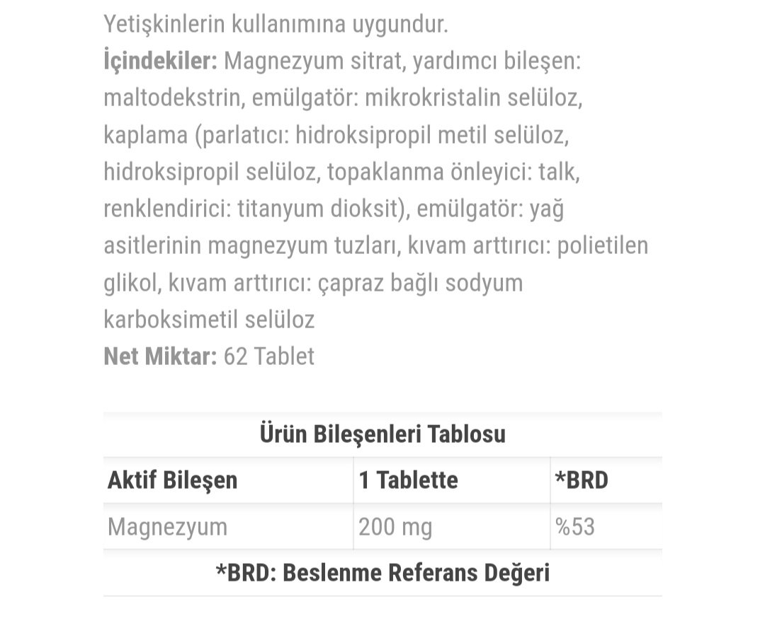 Voonka Magnezyum citrat ürünün kendi sitesinde  1 tablette 200 mg iken aldığım üründe neden 2 tablette 200 mg yazıyor. Aldığım eczaneye kontrol etmek için tekrar gittiğimde diğerleride  aynı. Bu bir kandırmaca @Voonka